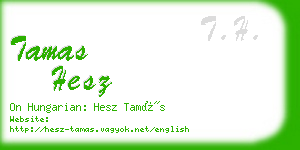 tamas hesz business card